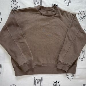 TRENDY Beige Crew Neck Hoody